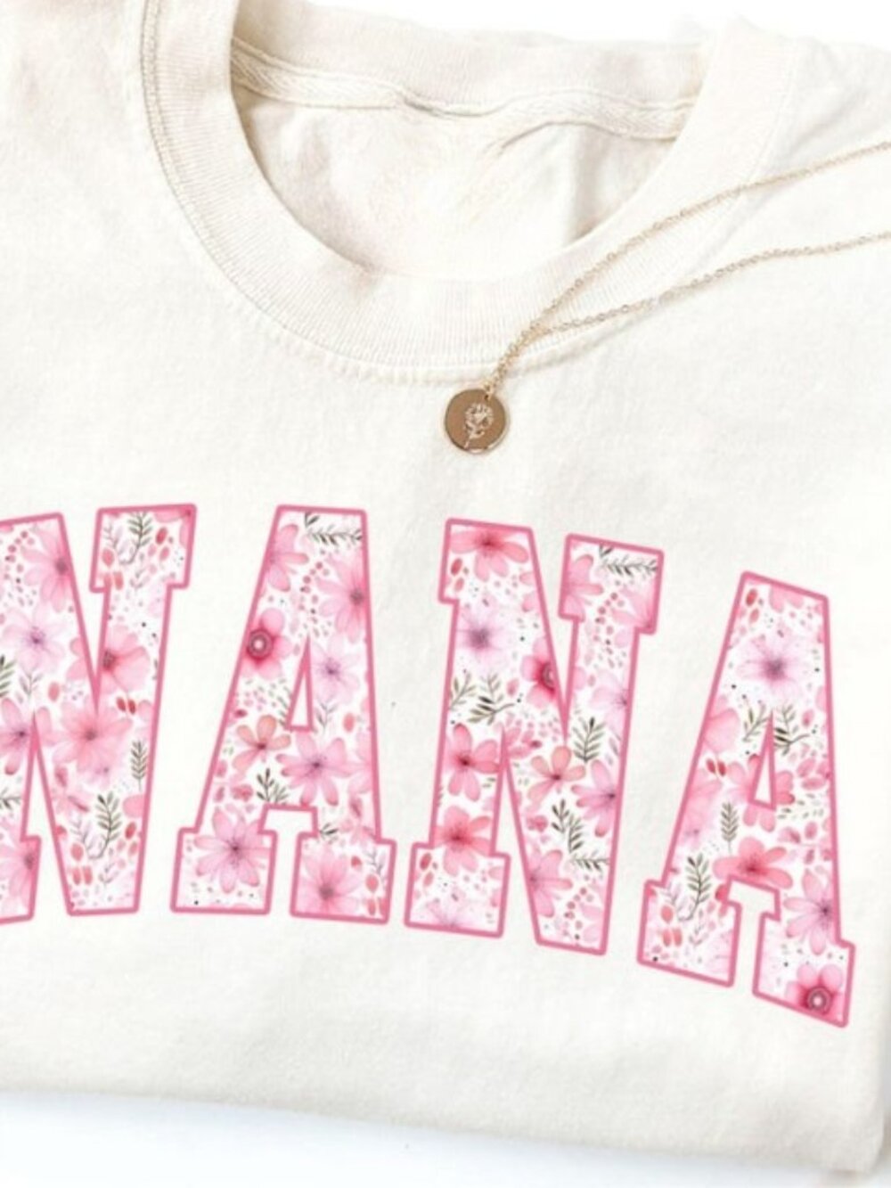 Pink Floral Nana Shirt, Nana Tee, Cute Nana Shirt - Picture 2 of 4